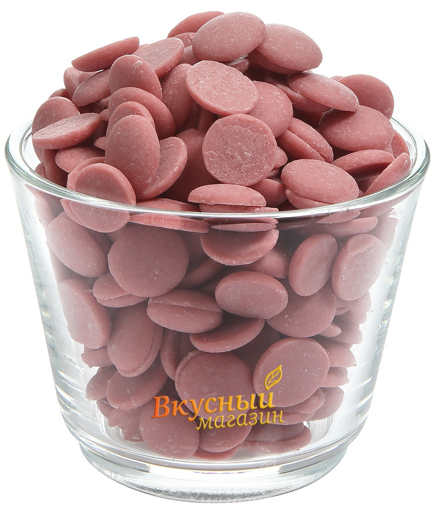 Фото шоколад рубиновый в галетах ruby rb1 barry callebaut, 500 гр.