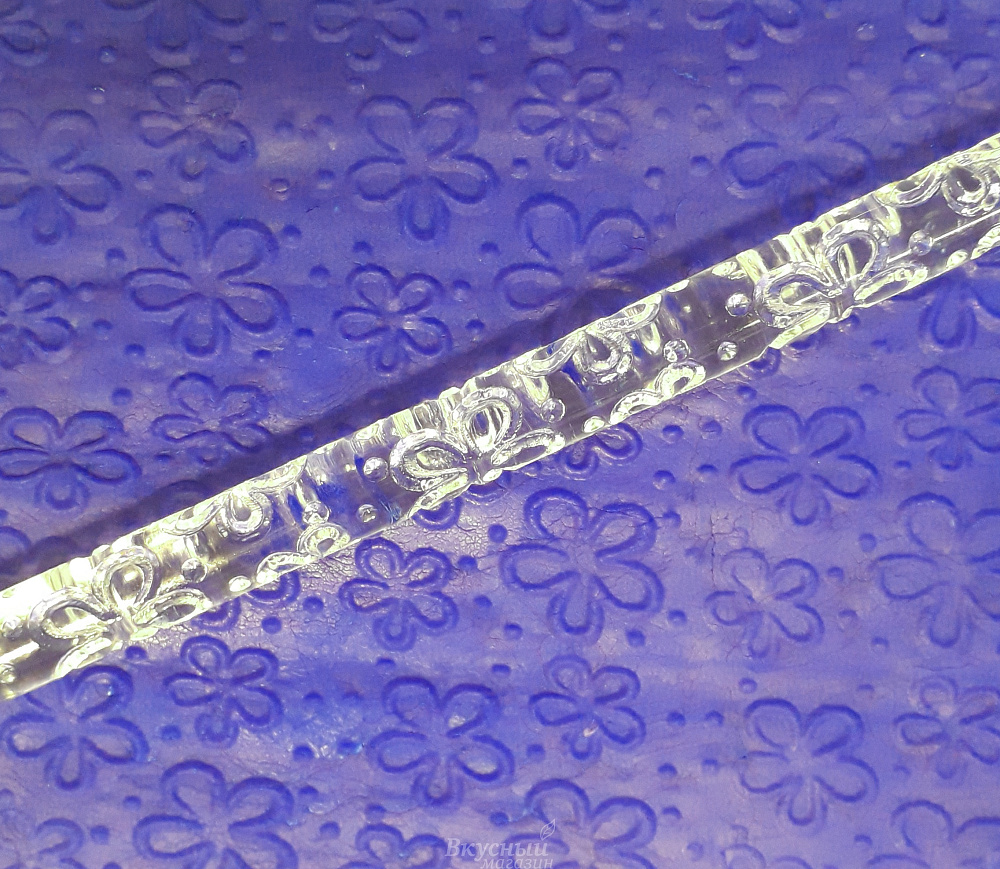 Фото скалка для мастики/марципана акриловая текстурная цветочный ковер mq 381