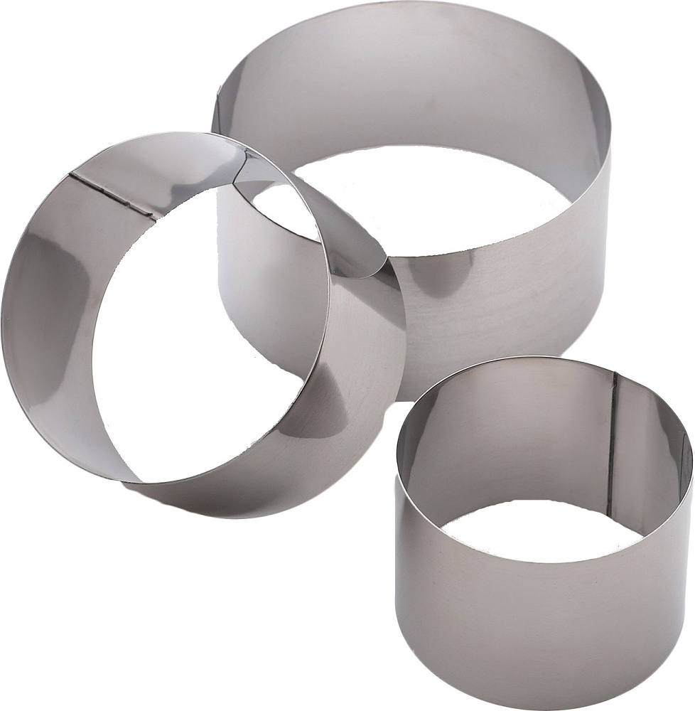 Фото форма-резак кольцо набор 3 шт., высота 5 см. mousse mold stainless steel