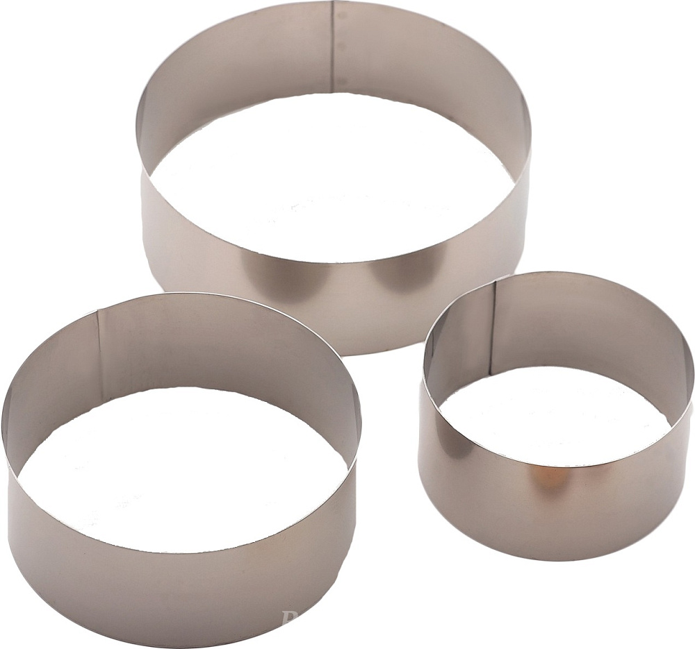 Фото форма-резак кольцо набор 3 шт., высота 4 см. mousse mold stainless steel