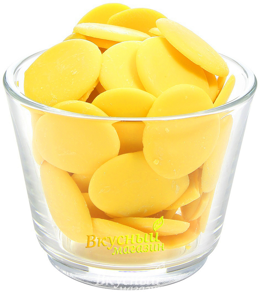 Фото глазурь в дисках со вкусом лимона шокомилк, 200 гр.