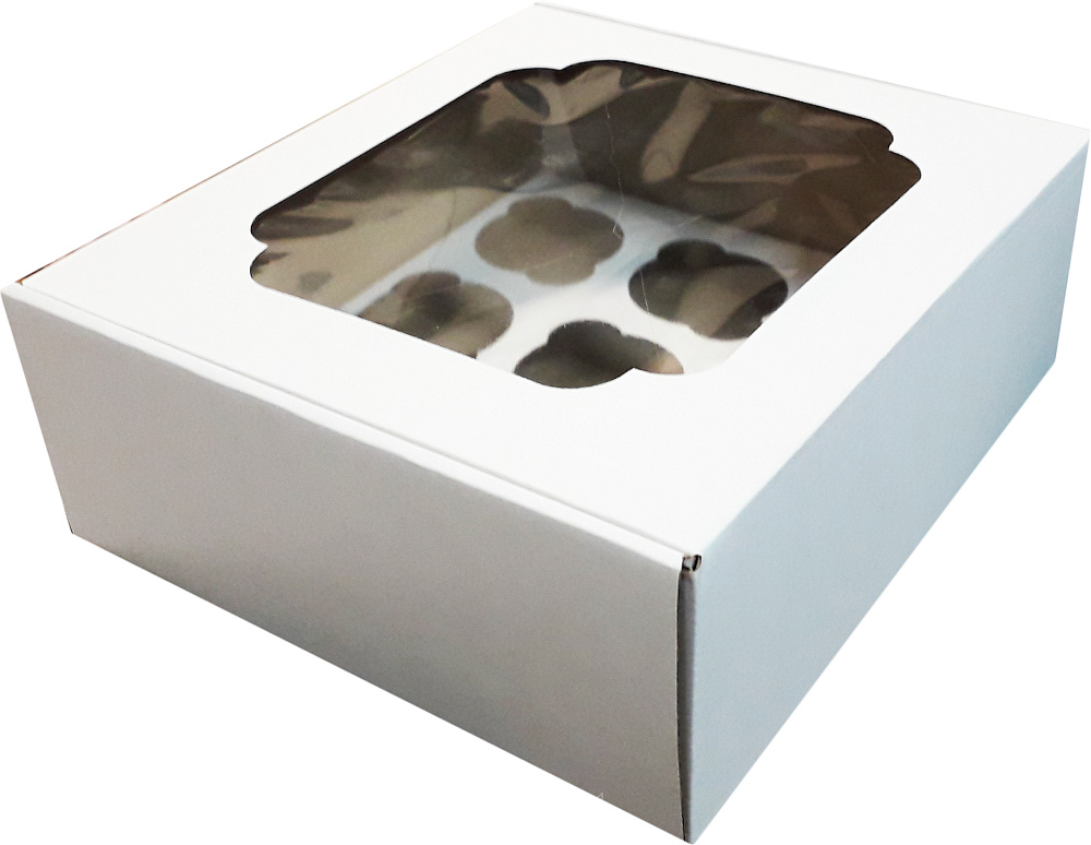 Фото упаковка для капкейков 9 ячеек с окошком люкс сладкий мишка sweet bear