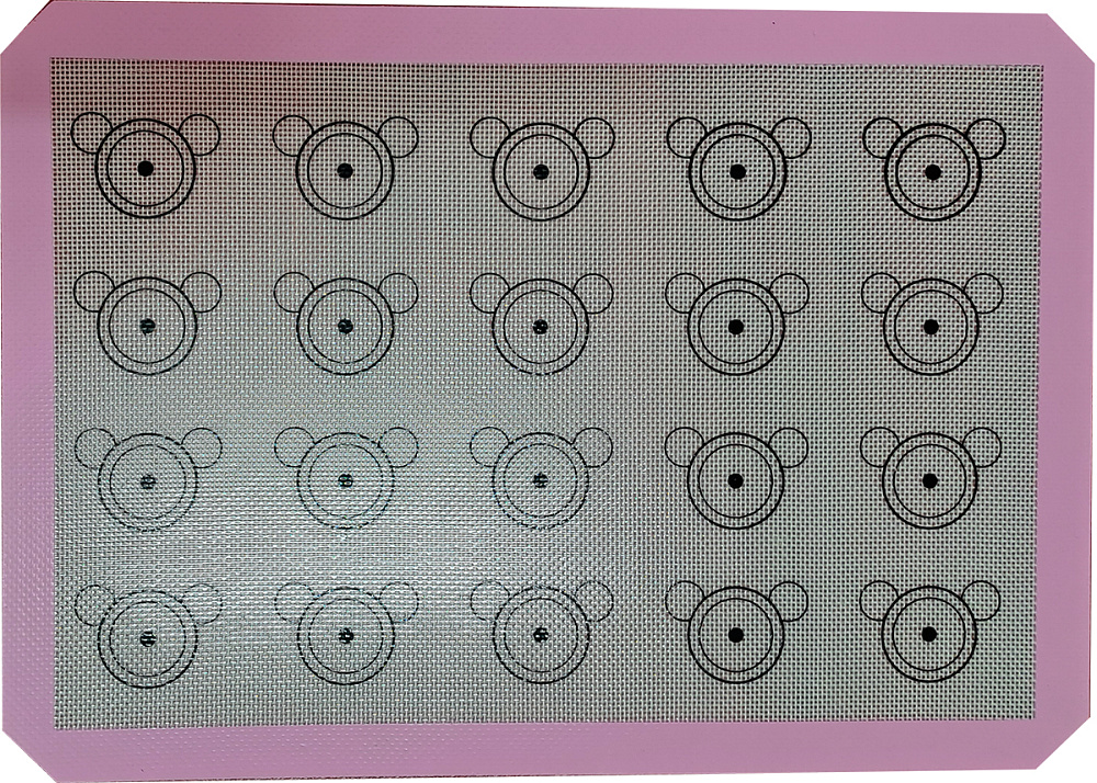 Фото коврик силиконовый армированный 42х29,5 см. с разметкой для макаронс