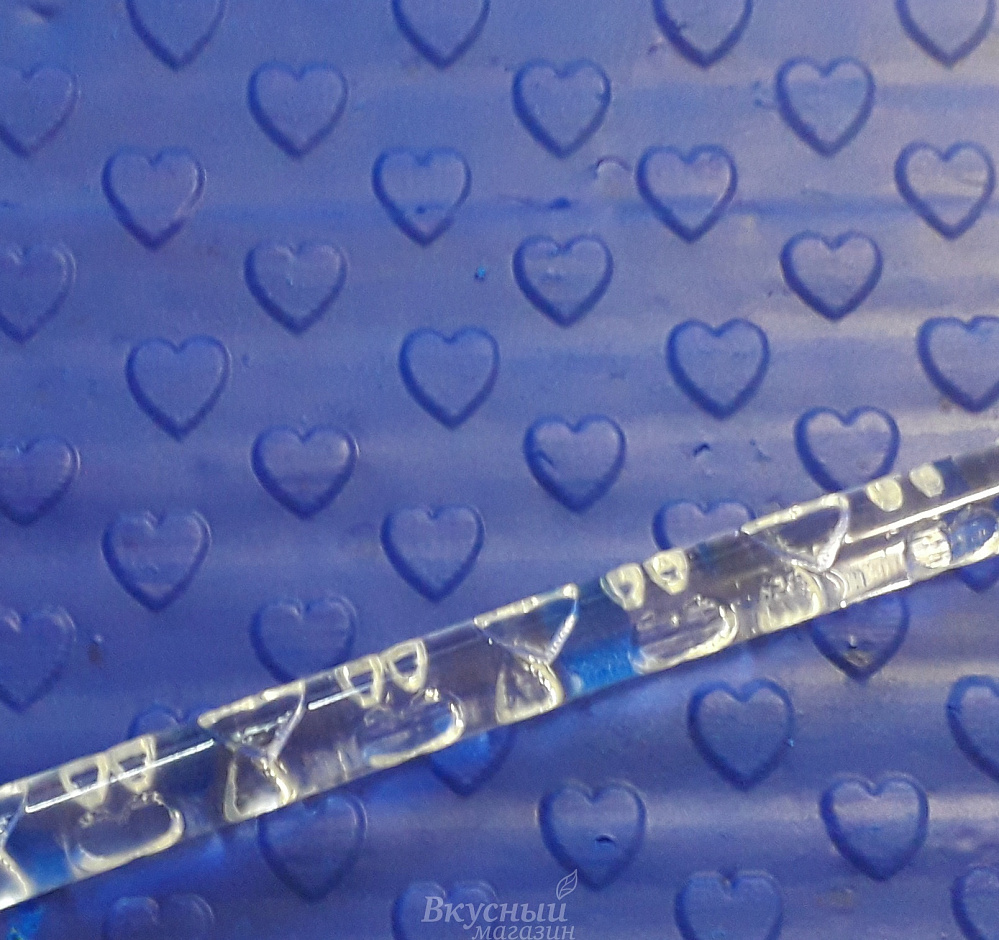 Фото скалка для мастики/марципана акриловая текстурная сердечки  mq 415 s